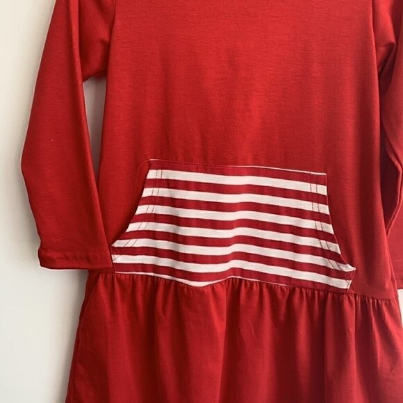 NEW Basics By Sunshine Swing Red Hooded Dress, 3T - Picture 4 of 9